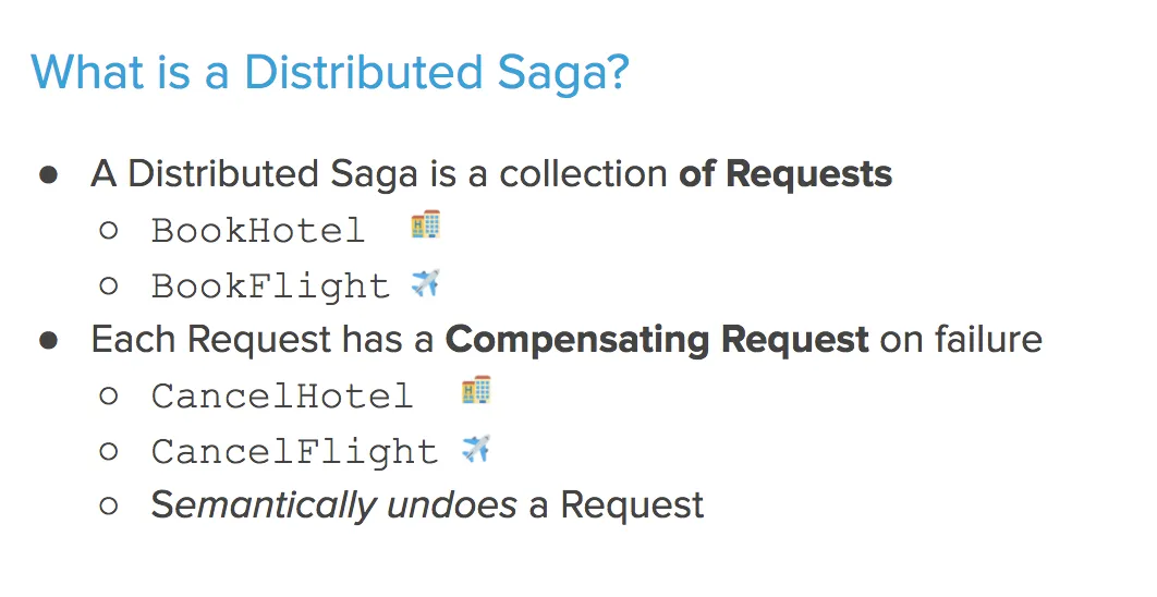Distributed Sagas