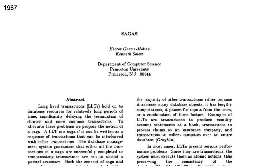 Distributed Sagas