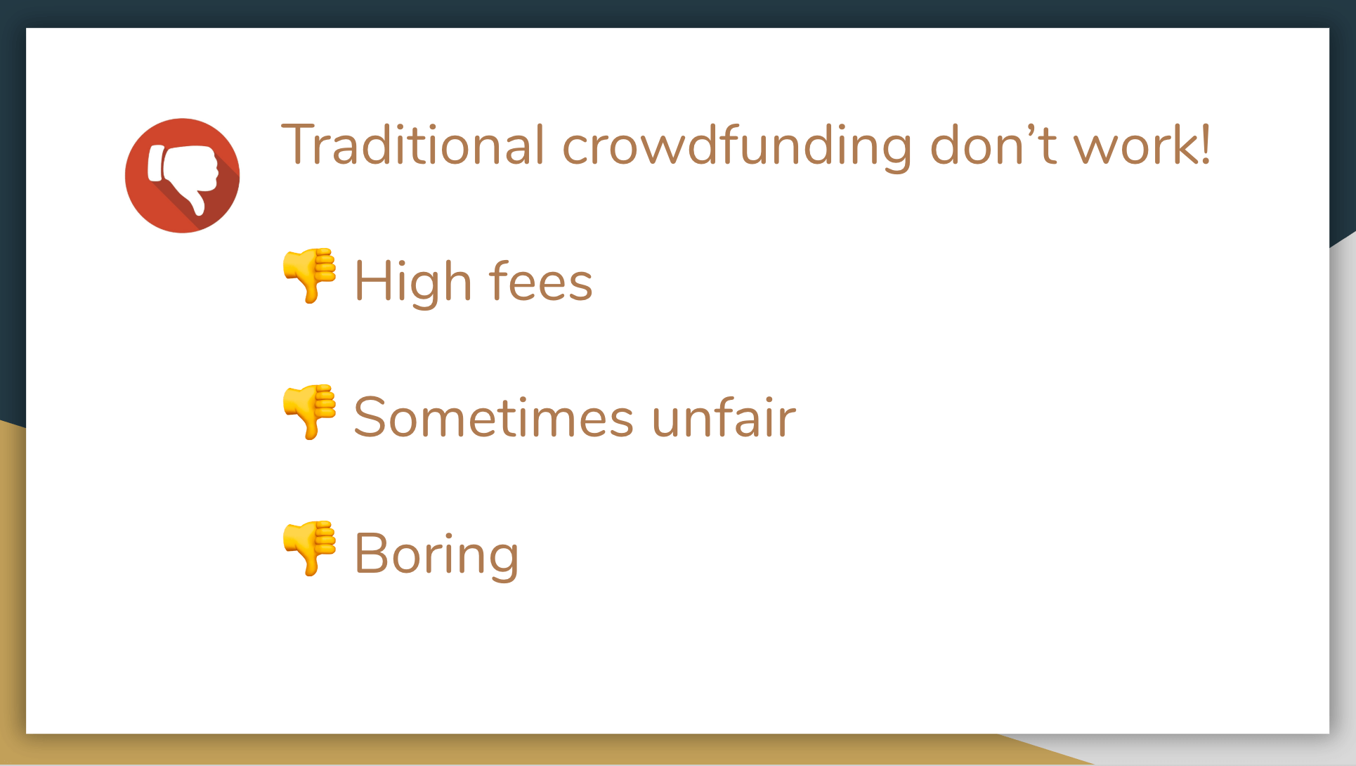 Crowdfunding is boring